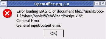 error screenshot